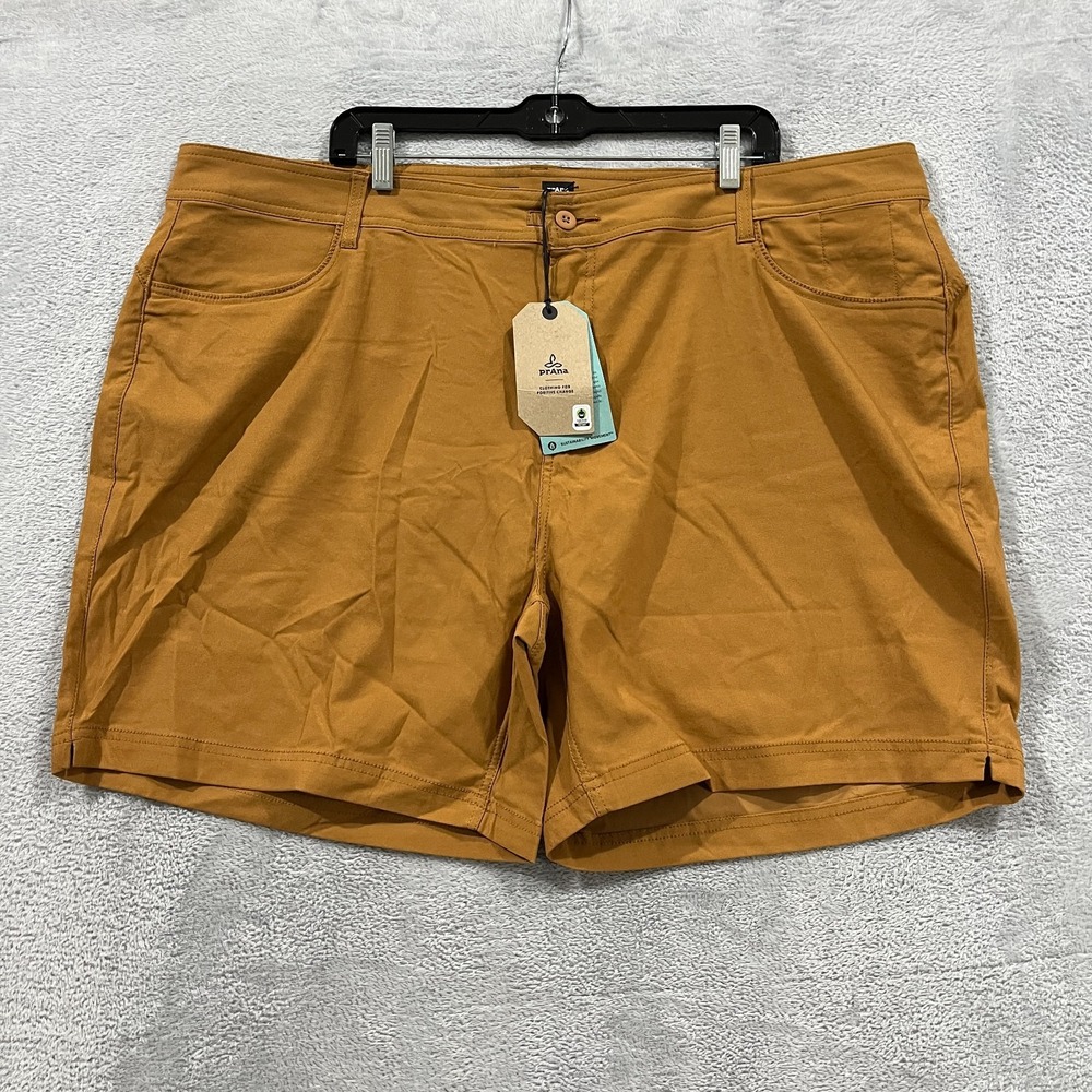 PrAna Women 22W Halle Short II Plus Size 7" Shorts Hiking Outdoors Gorpcore NEW